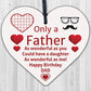 Dad Birthday Gifts From Daughter Wooden Heart Funny Novelty Gift For Him