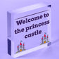 Princess Castle Plaque Door Playroom Bedroom Sign Gift Baby Girl Fairytale Decor