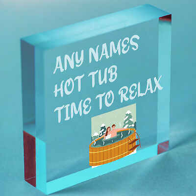 Hot Tub Hanging Sign Novelty Garden Plaque Shed Pool Party Sign Relax Sign