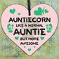 Auntiecorn Auntie Birthday Christmas Wood Heart Novelty Auntie Gift Unicorn Sign