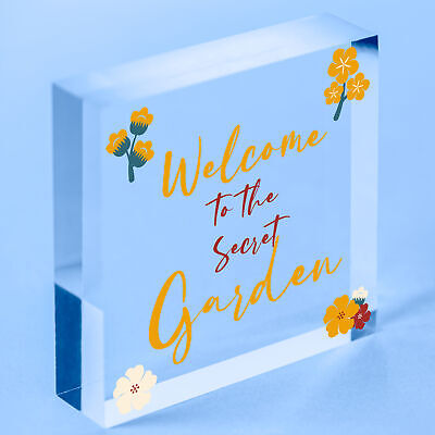 Welcome To The Secret Garden Hanging Plaque Garden Shed SummerHouse Sign Gifts