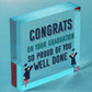 Well Done Graduation Wooden Heart Keepsake Friendship Gift Congratulations Party