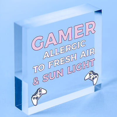 Gaming Novelty Sign Gamer Christmas Gifts For Son Brother Boys Bedroom Decor