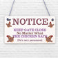 Chicken Gifts Hanging Warning Sign For Gate Garden Chicken Coop Hen House Gifts