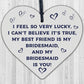 Best Friend Is My Bridesmaid Wooden Hanging Heart Wedding Plaque Thank You Gift