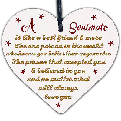 Soulmate Birthday Christmas Card Heart Anniversary Gift For Girlfriend Boyfriend