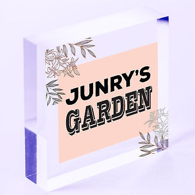 PERSONALISED Flowers Garden Plaque Any Name Text Garden Shed Wall Sign