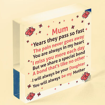 Mum Garden Memorial Gift Wooden Heart Grave Plaque Gifts For Mum In Memory Sign