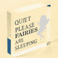 Quiet Please Novelty Hanging Plaque Fairy Sign Garden Shed Mum Decor Gift Plaque