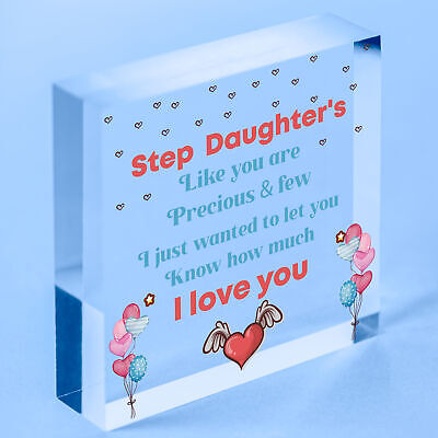 Step Daughter Birthday Christmas Card Gift For Daughter From Step Mum Dad Heart