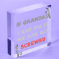 Grandad Fix It Screwed Man Cave Garage Shed Hanging Plaque Dad Grandad Gift Sign