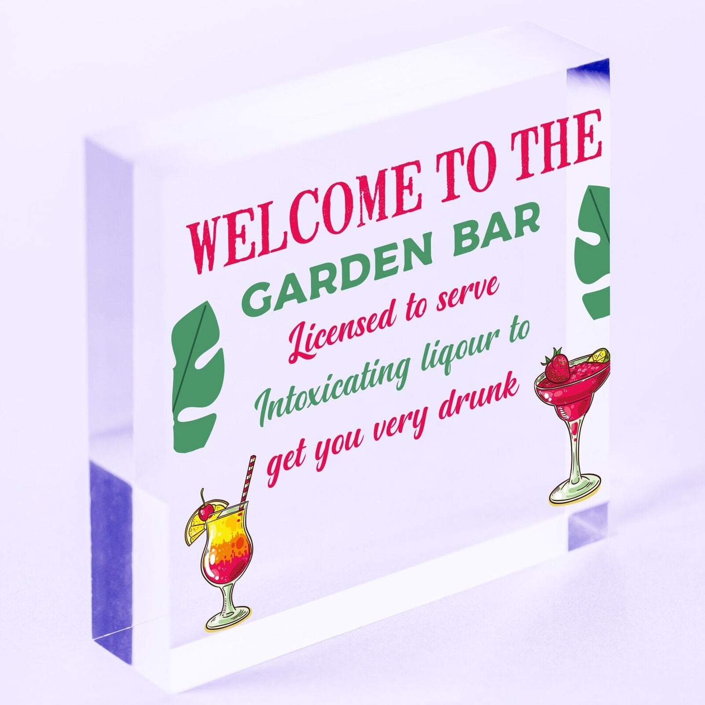 Garden Plaque For Outdoor Garden Bar Sign Alcohol Gift Summerhouse Sign