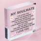 Soulmate Gifts For Him Her Plaque Anniversary Gift Wife Husband Boy Girl Friend