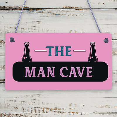 Rustic THE MAN CAVE Sign Garage Shed Plaque Funny Gift For Him Men Keepsake