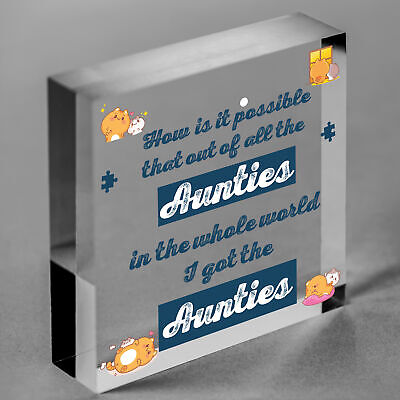 Thank You Gift For Auntie Birthday Christmas Engraved Heart Sister Gift Keepsake