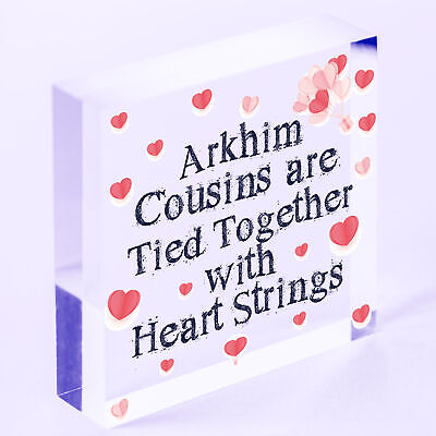 Cousin Gift For Birthday Christmas Wooden Heart Thank You Gift Keepake