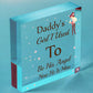 MEMORIAL Daddy's Girl Father's Day Gift Angel Wood Heart Dad Grandad Sign Grave