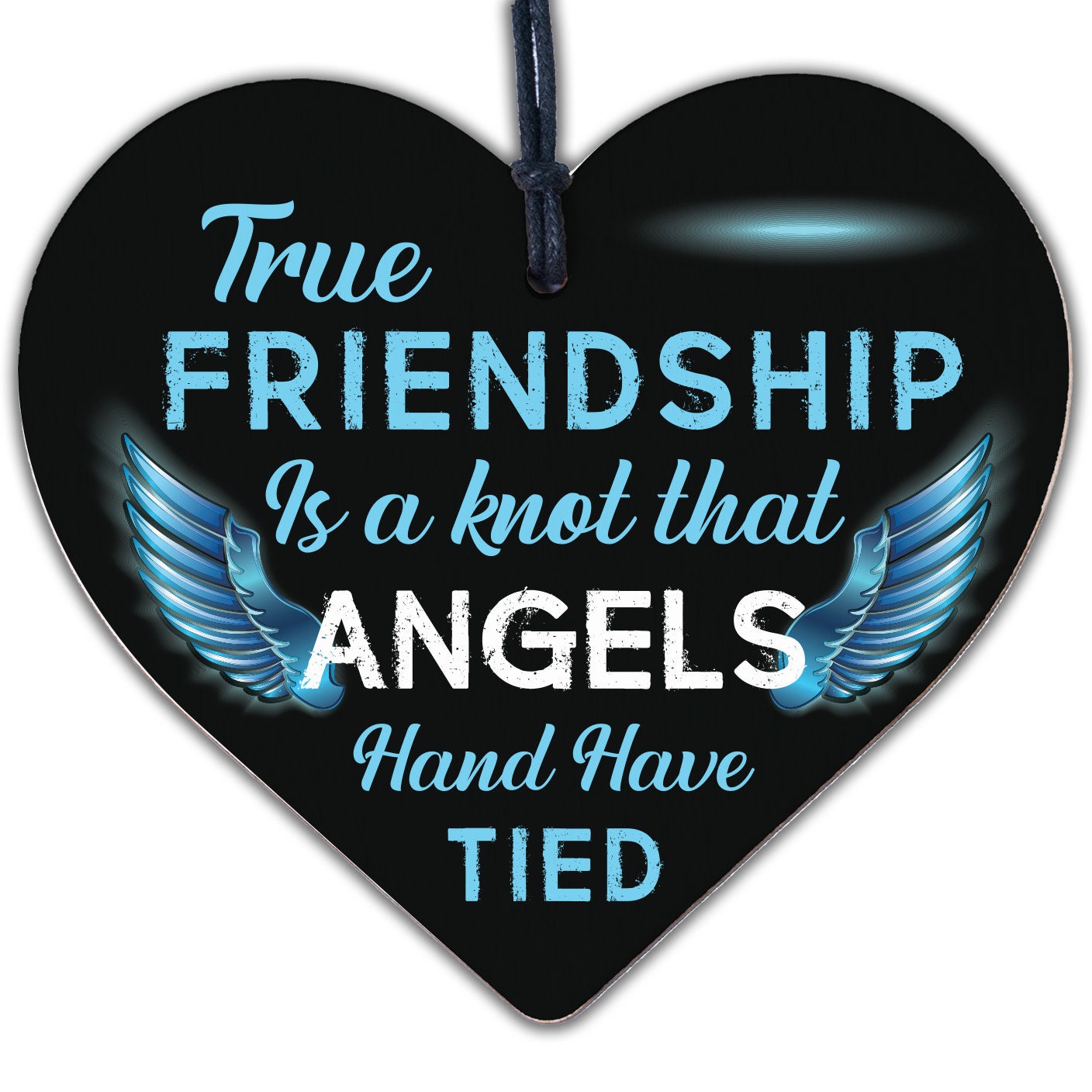 True Friendship Knot Angels Best Friend Gifts Hanging Plaque Friends Home Sign