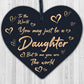 Christmas Gifts For Daughter Wood Heart Plaque Daughter Birthday Christmas Gifts