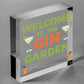 Gin Bar Welcome Sign Novelty Home Bar Decor Gifts Hanging Garden Signs Gin Gift