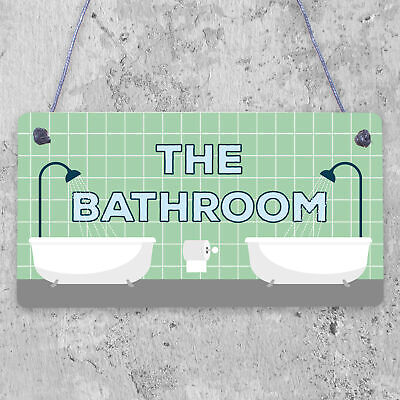 The Bathroom Nautical Theme Bathroom Sign Decorations Shabby Chic Toilet Sign