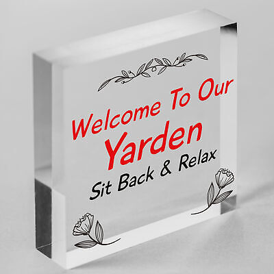 Yarden Sign For Outdoor Welcome Sign For Garden Summerhouse Home Gift