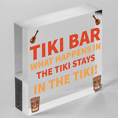 Funny Tiki Bar Decor Sign For Home Garden Bar Hanging Man Cave Cocktail Bar