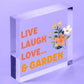 Live Love Laugh Hanging Garden Sign Novelty Plaque For Garden Shed Home Decor