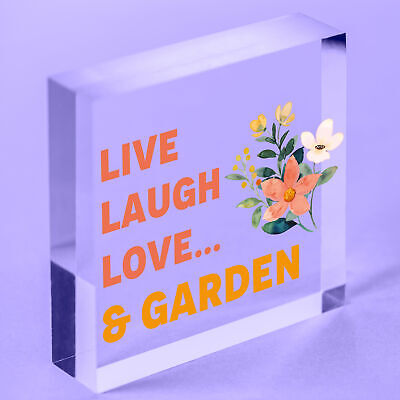 Live Love Laugh Hanging Garden Sign Novelty Plaque For Garden Shed Home Decor