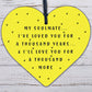 My Soulmate Loved You A Thousand Years Wooden Hanging Heart Valentines Day Gift