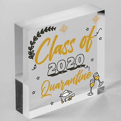 Funny Graduation Gift For Daughter Son Wood Heart Class Of 2020 Quarantine