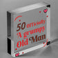 Rude 50th Birthday Funny Wooden Heart Birthday Gift For Dad Uncle Gift For Him