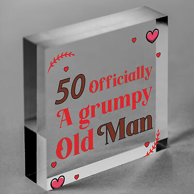 Rude 50th Birthday Funny Wooden Heart Birthday Gift For Dad Uncle Gift For Him