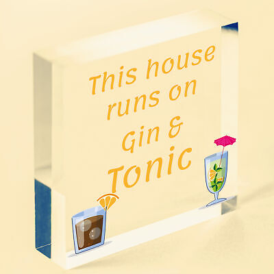 Gin Signs For Garden Shed SummerHouse Funny Alcohol Party Gift Wall Plaque Sign