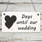 Wedding Countdown Plaque Sign Chalkboard Engagement Gift Mr & Mrs Present