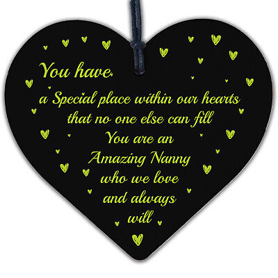 Amazing Nanny Gifts For Birthday Wooden Heart Sign Thank You Gifts For Nanny