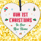 1st Christmas In Our New Home Hanging Wooden Heart Tree Decoration House Gift