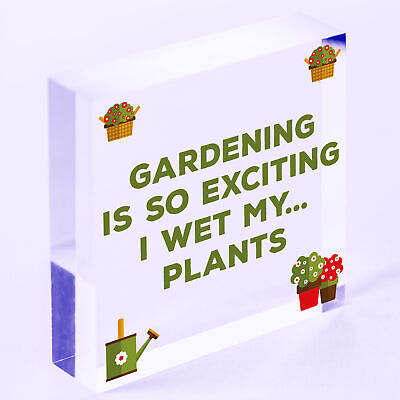 Gardening So Exciting Funny Novelty Garden Shed Sign Plaque Friendship Gift