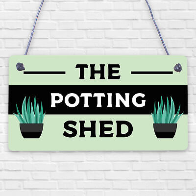 The Potting Shed Plaque Garden Greenhouse Sign Dad Grandad Mum Nan Birthday Gift