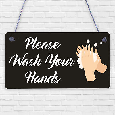 Please Wash Your Hands Sign For Bathroom Toilet Loo Health and Safety Sign