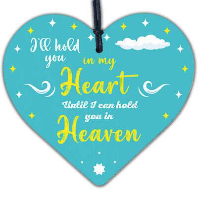 Mum Nan Dad Tribute Wood Heart Memorial Tree Decoration Plaque In Memory Sign