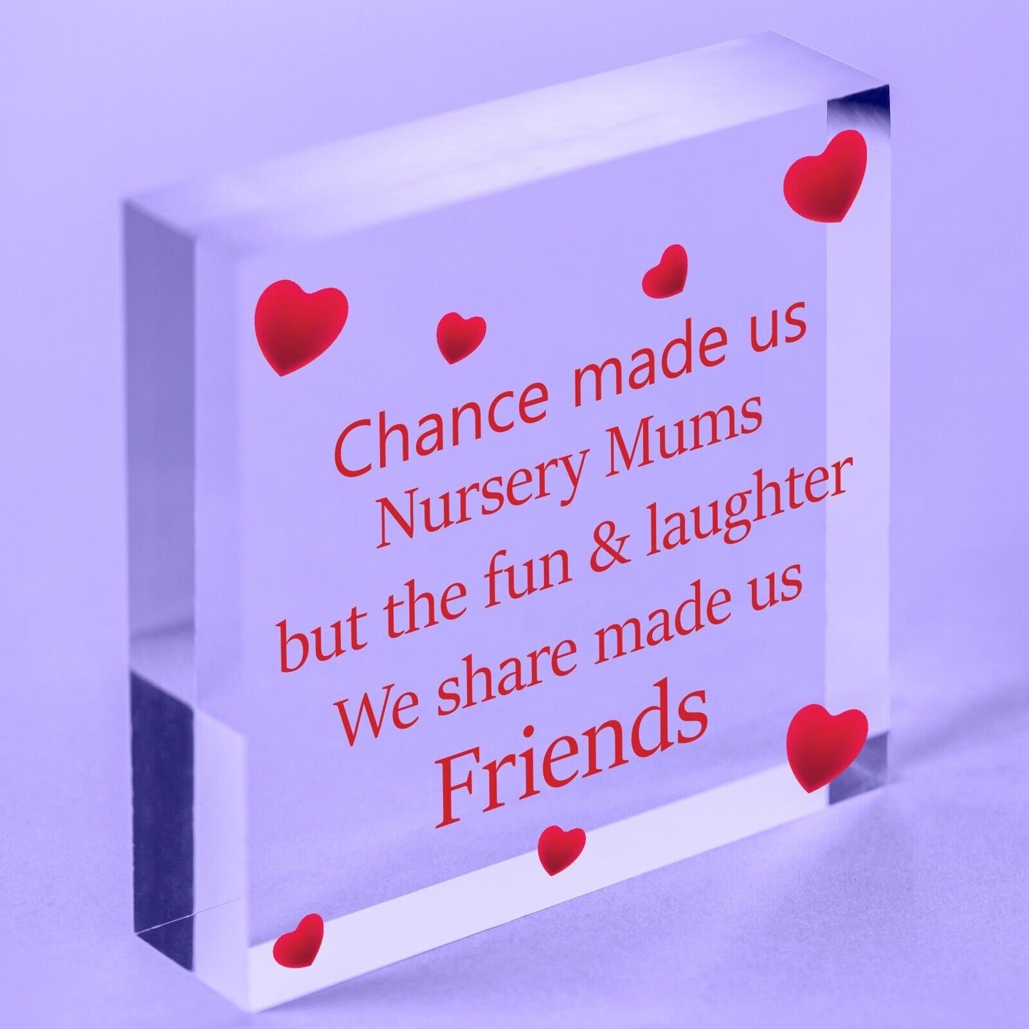 Chance Made Us Nursery Mums Wooden Hanging Heart Novelty Friendship Nusery Gift