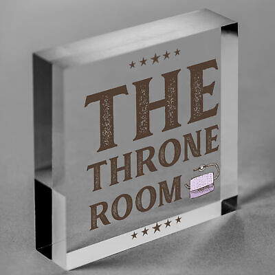 The Throne Room Toilet Bathroom Plaque Shabby Chic Ladies Gents Sign Funny Gift