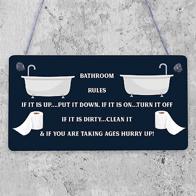 Nautical Bathroom Sign Funny Quirky Toilet Loo Door Wall Shabby Chic Plaque Gift