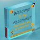 Welcome To My Allotment Garden Sign Outdoor Plaque Gift Dad Grandad Grandma