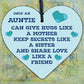 Auntie Aunty Aunt Sister Gifts Wooden Heart Plaque Christmas Present For Her