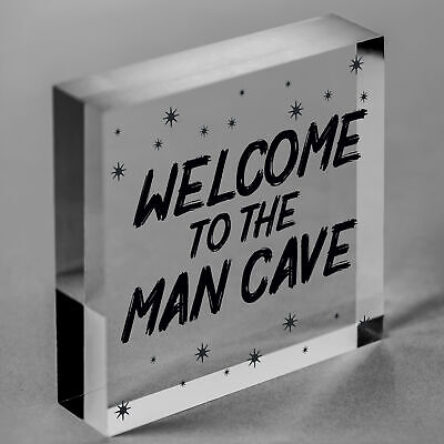 Man Cave Plaque Funny Sign Fathers Day Gift Game Room Boys Bedroom Birthday Gift