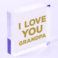 Silver Heart Tin Grandpa Gift Christmas Birthday Present To Say I Love You