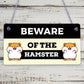 Beware Of The Hamster Novelty Wooden Hanging Shabby Chic Plaque Hamsters Sign