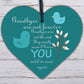 Goodbyes Are Not Forever Wooden Hanging Memorial Heart Plaque Heaven Gift Sign